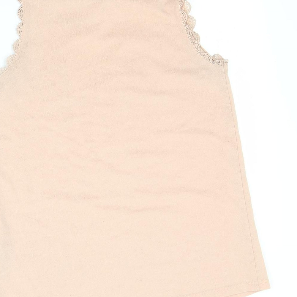 Topshop Womens Beige Basic Blouse Size 8