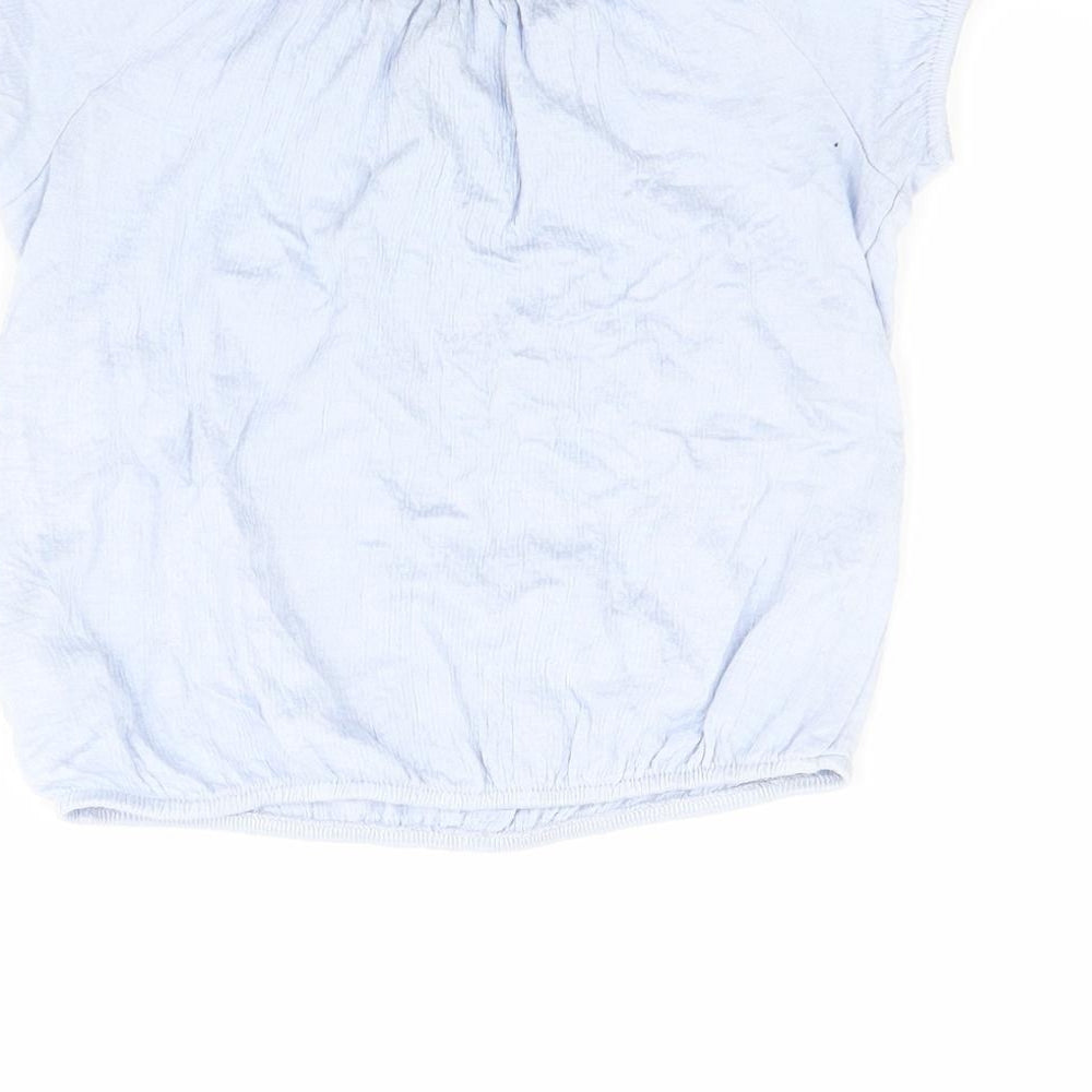NEXT Girls Blue Basic Blouse Size 4 Years