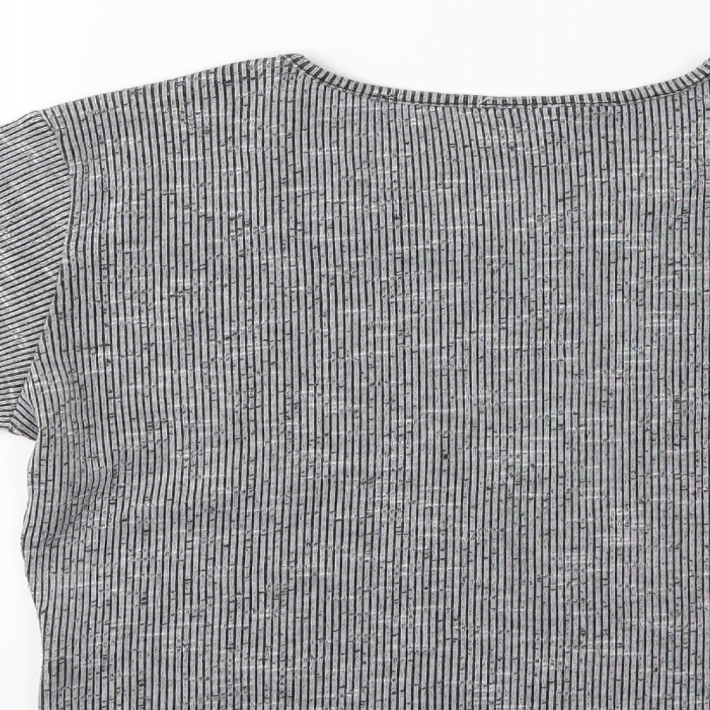 Sparkle & Fade Womens Grey Basic T-Shirt Size M