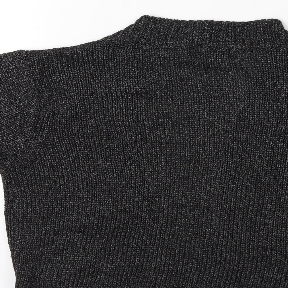 NEXT Womens Grey Knit Cardigan Jumper Size 10