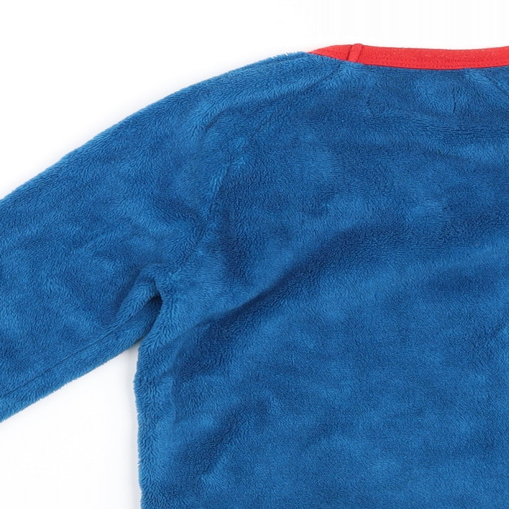Preworn Boys Blue Solid Pyjama Top Size 3-4 Years - Monster
