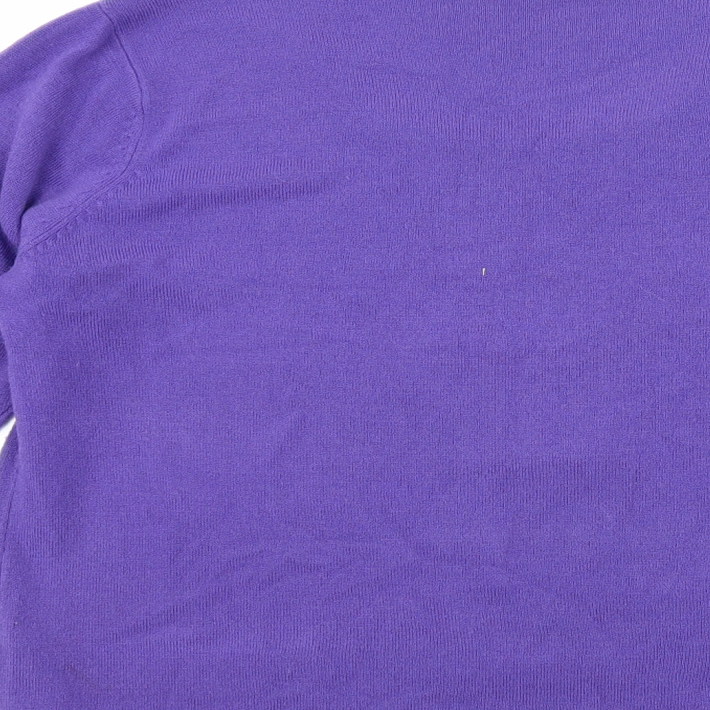 bm Collection Womens Purple Pullover Jumper Size L