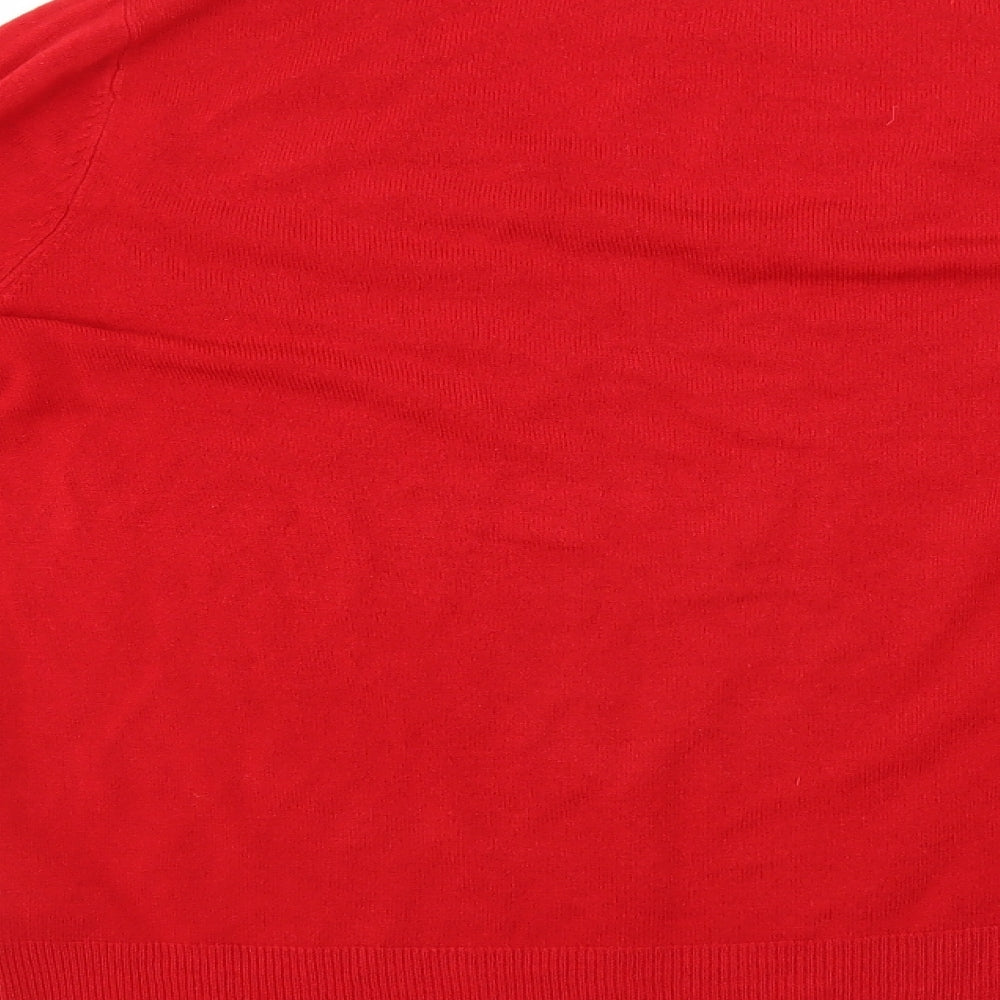 F&F Womens Red Pullover Jumper Size 16