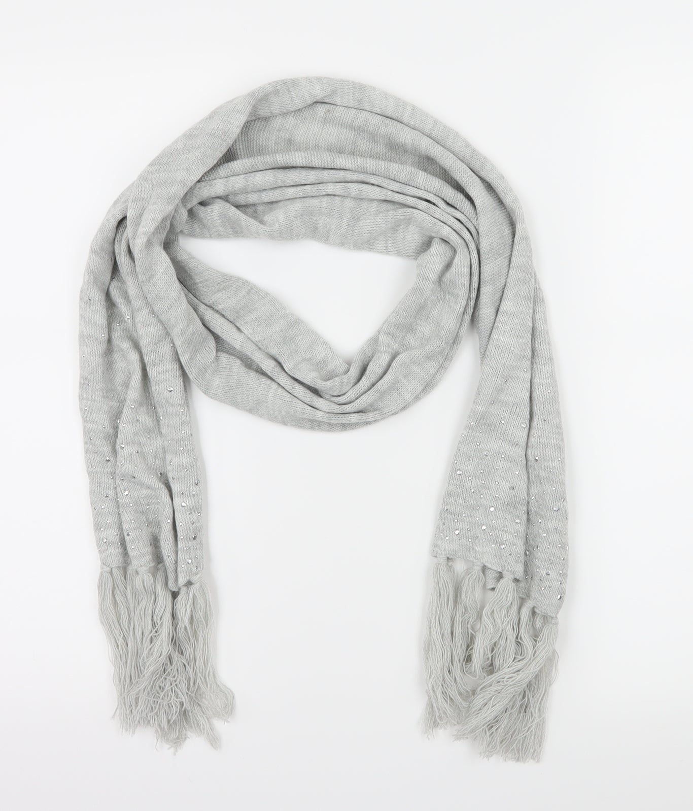 M&Co Womens Grey Knit Scarf