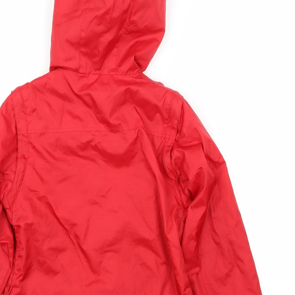 Cube Girls Red Rain Coat Cape Size 6 Years