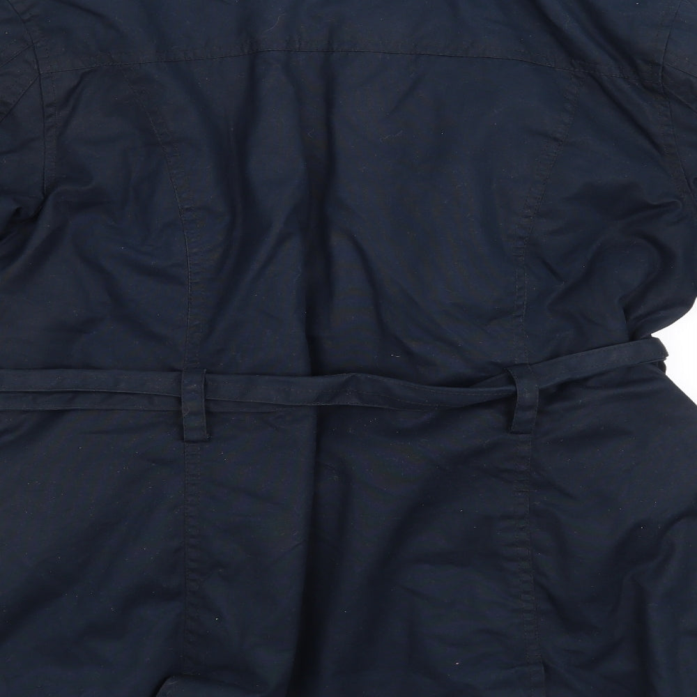 Marks and Spencer Womens Blue Overcoat Coat Size 8