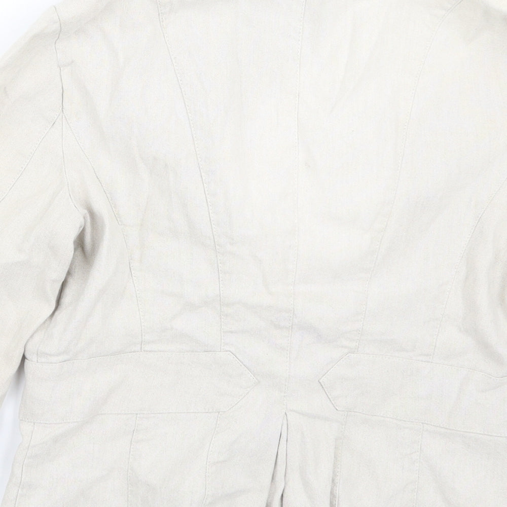 Per una Womens Beige Jacket Coat Size 10