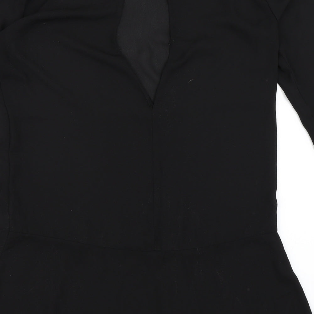 Divided by H&M Womens Black Chiffon Tunic Blouse Size 10
