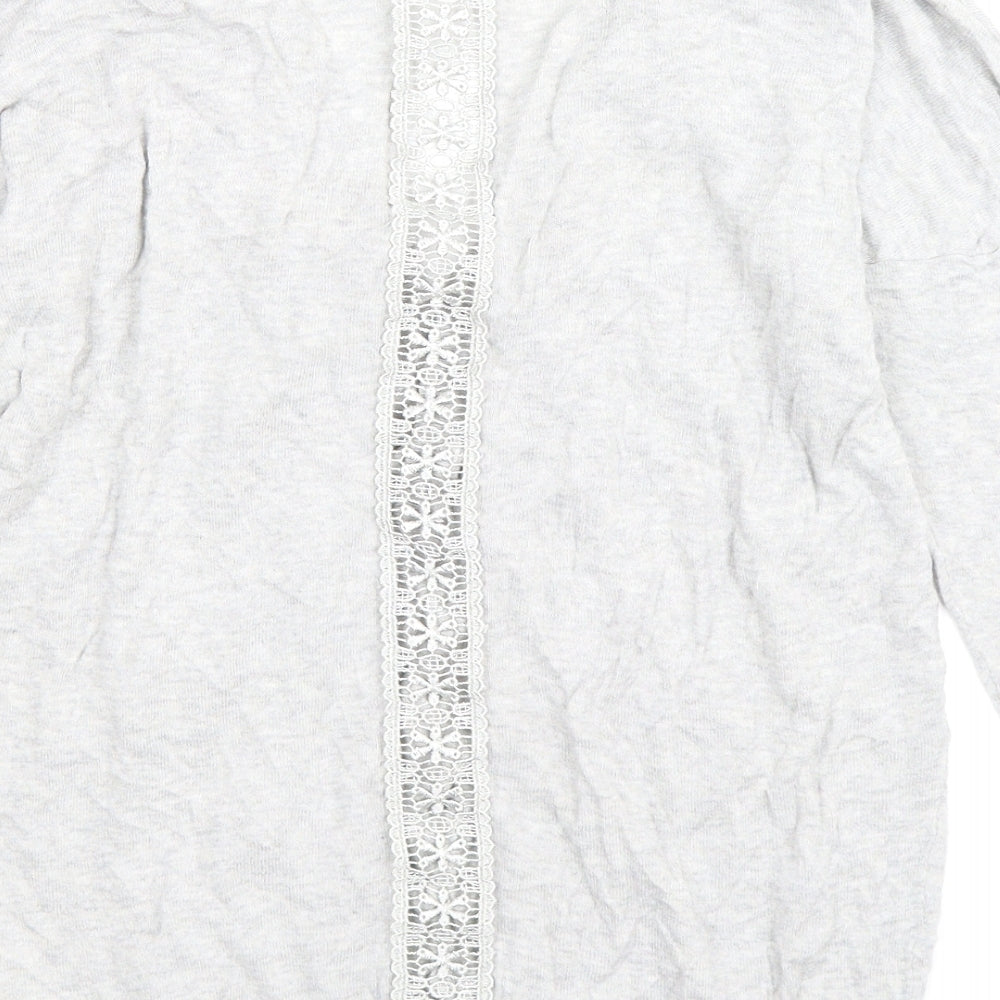 Dorothy Perkins Womens Grey Knit Cardigan Jumper Size 12