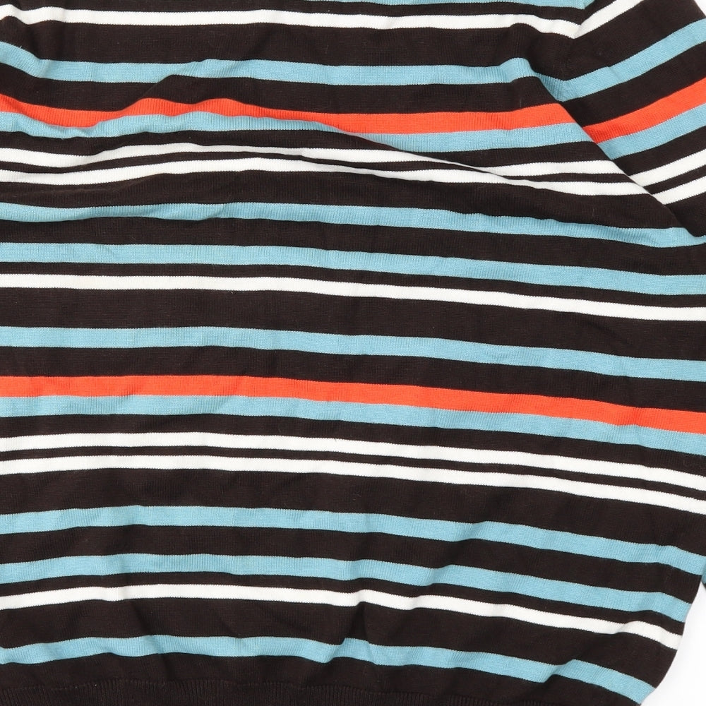 Outrage Mens Multicoloured Striped Pullover Jumper Size S