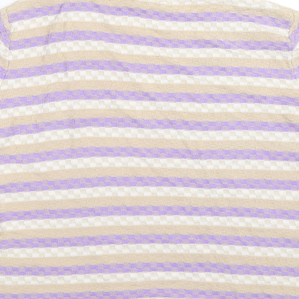 CC Womens Purple Striped Knit Pullover Jumper Size 20