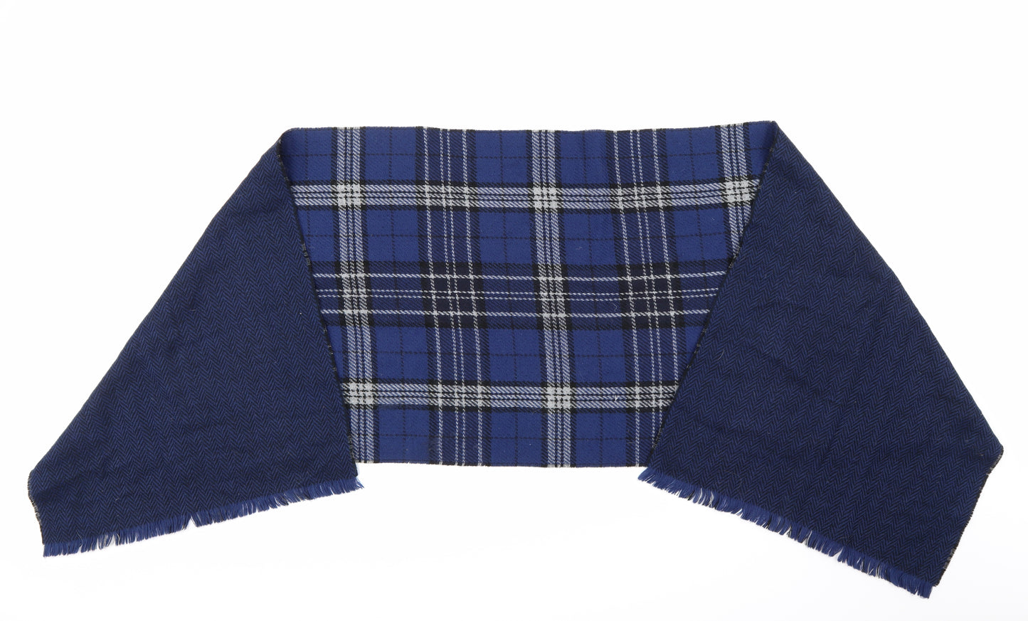 Preworn Blue Check Scarf