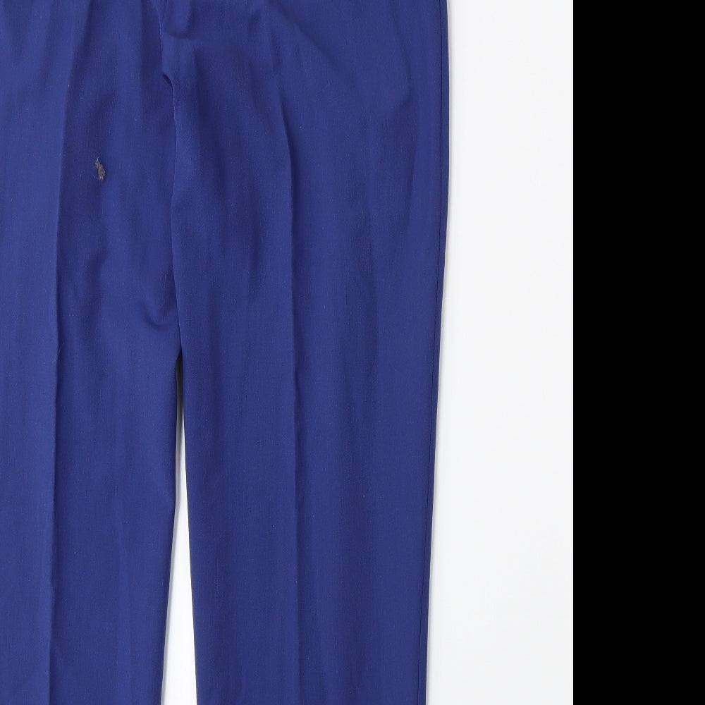 LUCIA Womens Blue Trousers Size 8 L29 in