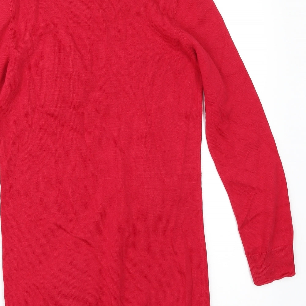 Blue Zoo Girls Red Pullover Jumper Size 9-10 Years - Christmas