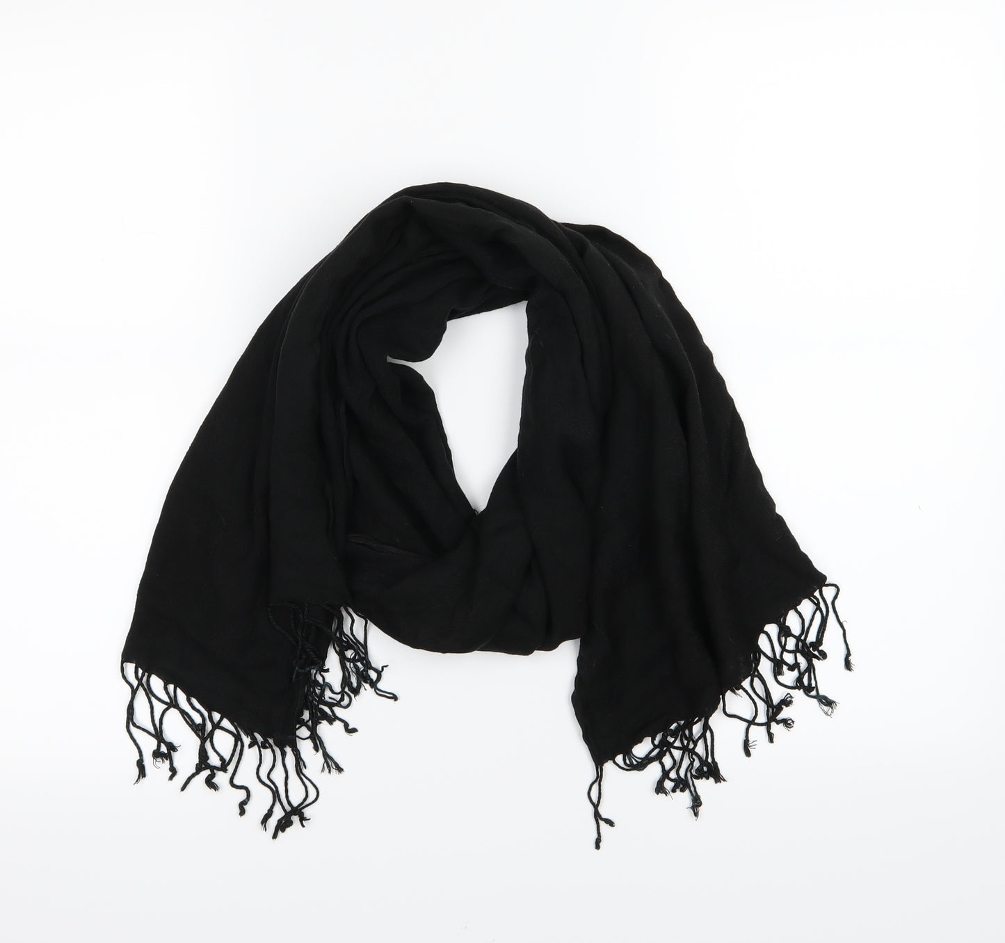 Preworn Womens Black Knit Scarf