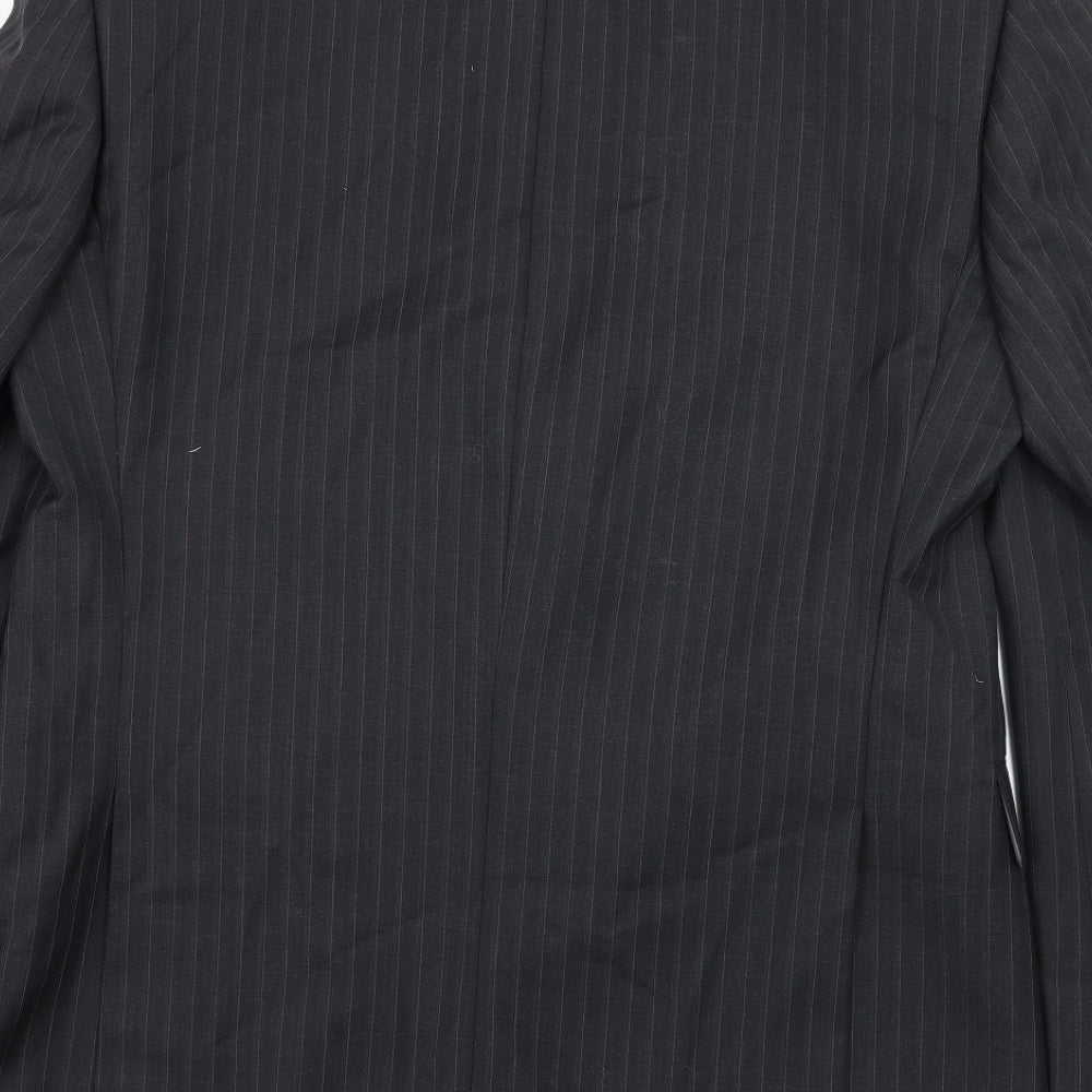 Marks and Spencer Mens Grey Striped Jacket Suit Jacket Size L