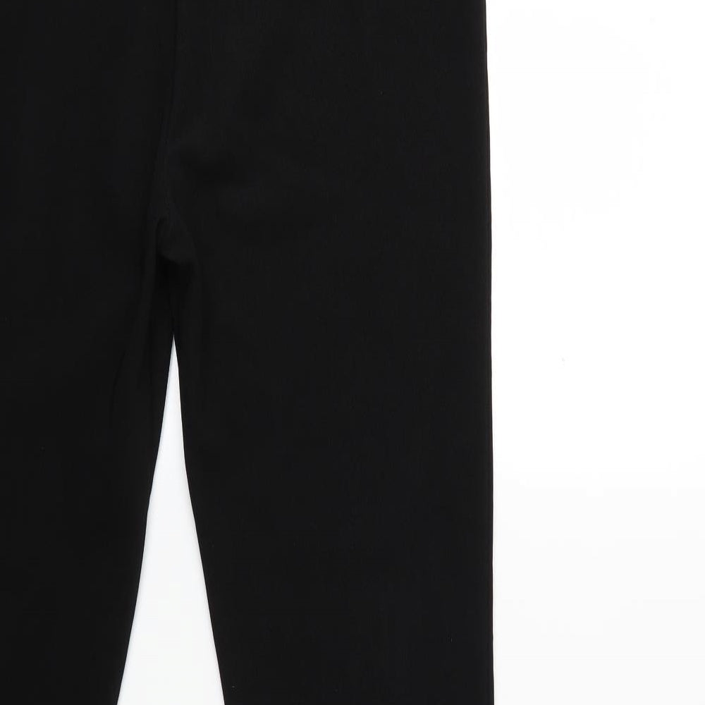 Preworn Womens Black Trousers Size 12 L30 in