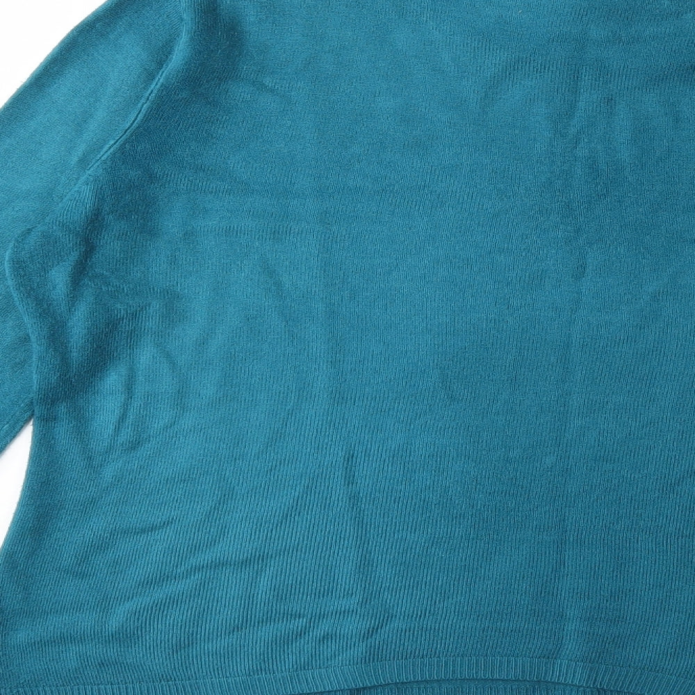 Papaya Womens Blue Knit Pullover Jumper Size 16