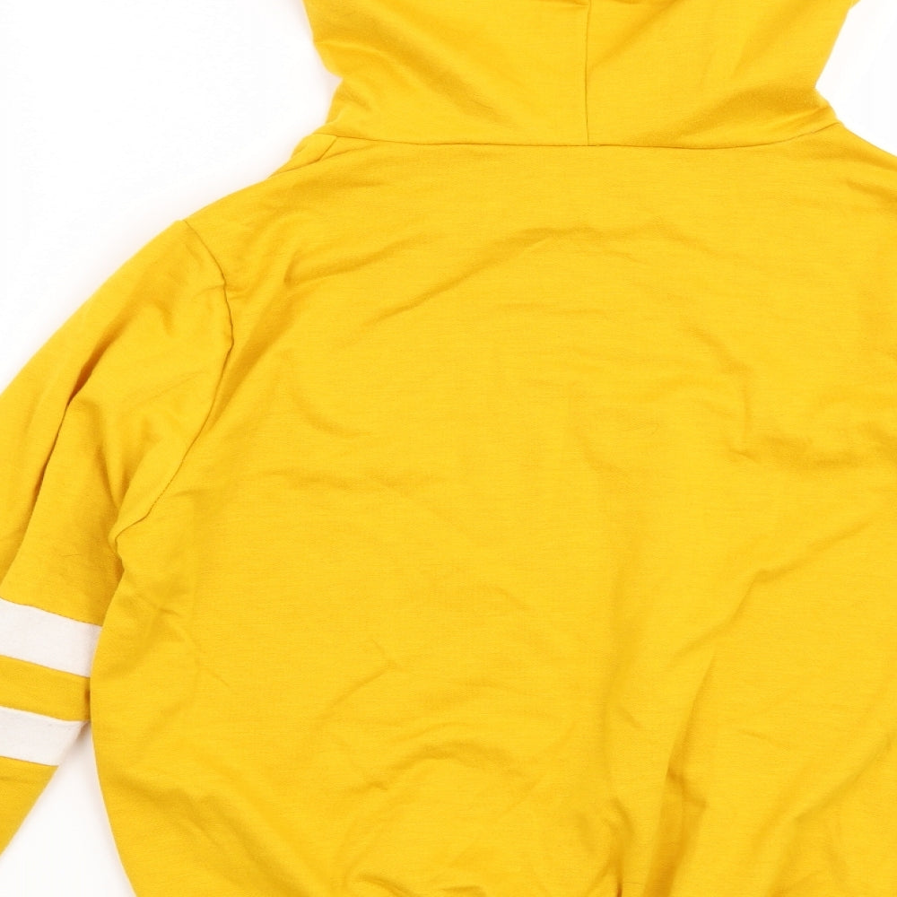 Preworn Womens Yellow Striped Pullover Hoodie Size M