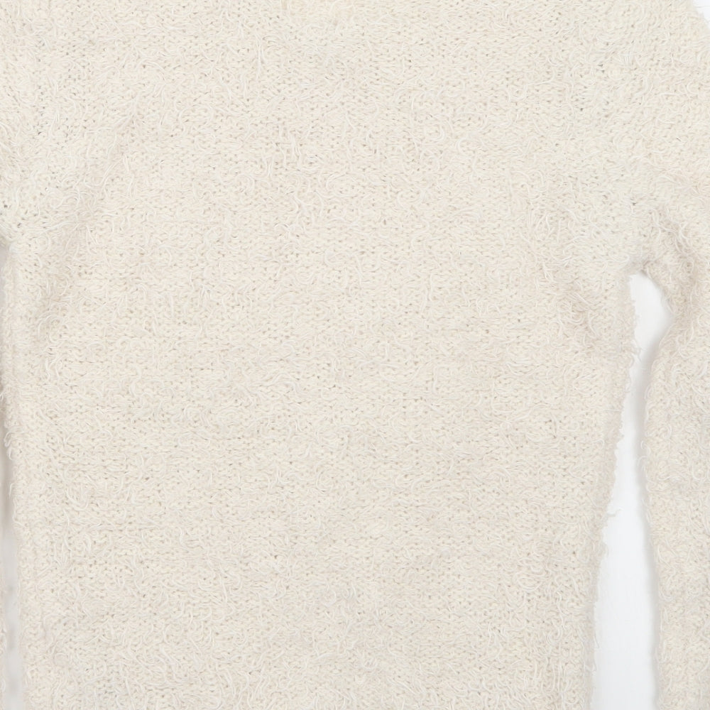 Newlook Womens White Pullover Jumper Size 8