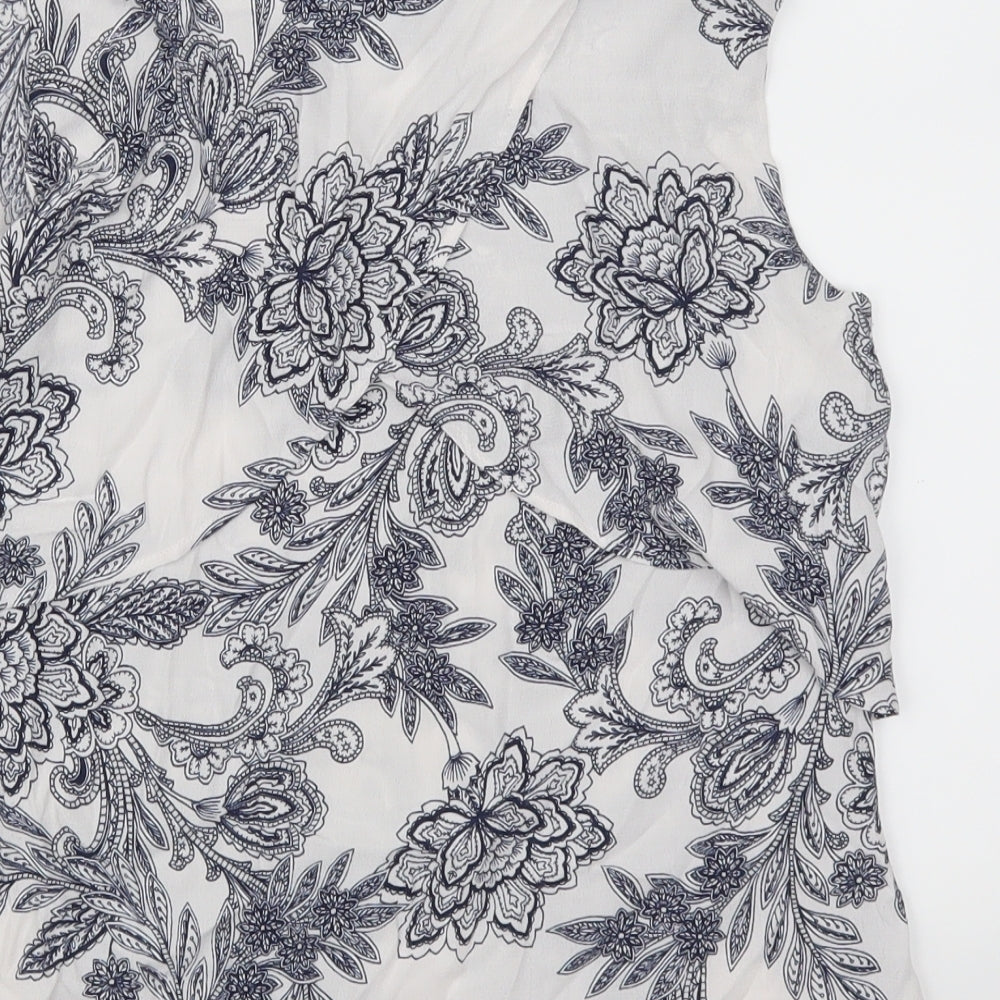 Marks and Spencer Womens Blue Floral Basic Tank Size 6