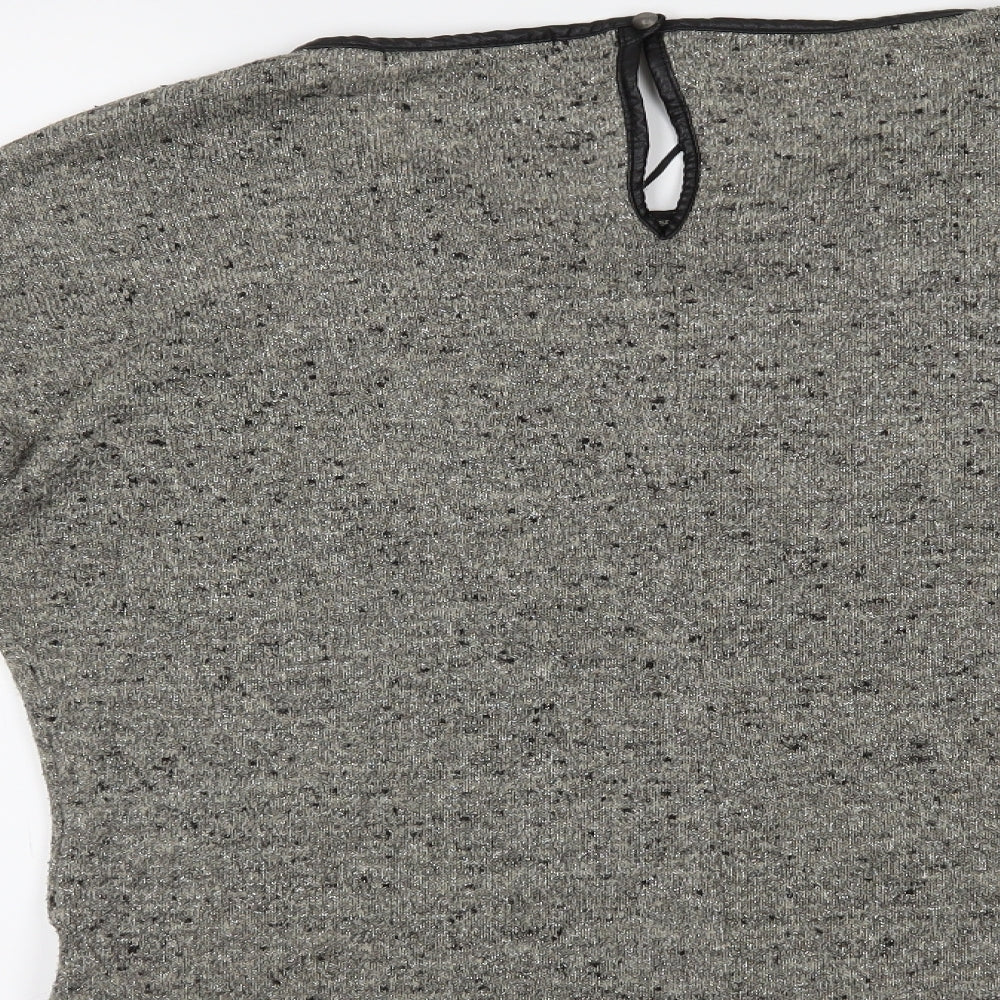 Encuentro Womens Grey Basic Blouse Size M