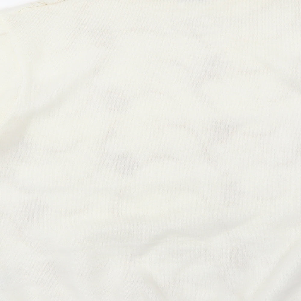 Afibel Womens Ivory Floral Pullover Jumper Size 16