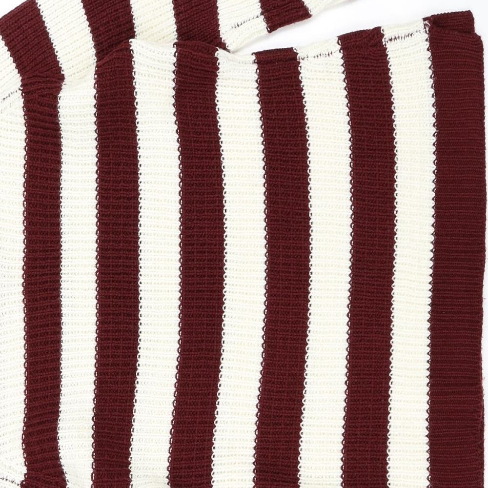 Atmosphere Womens Red Striped Pullover Jumper Size 12