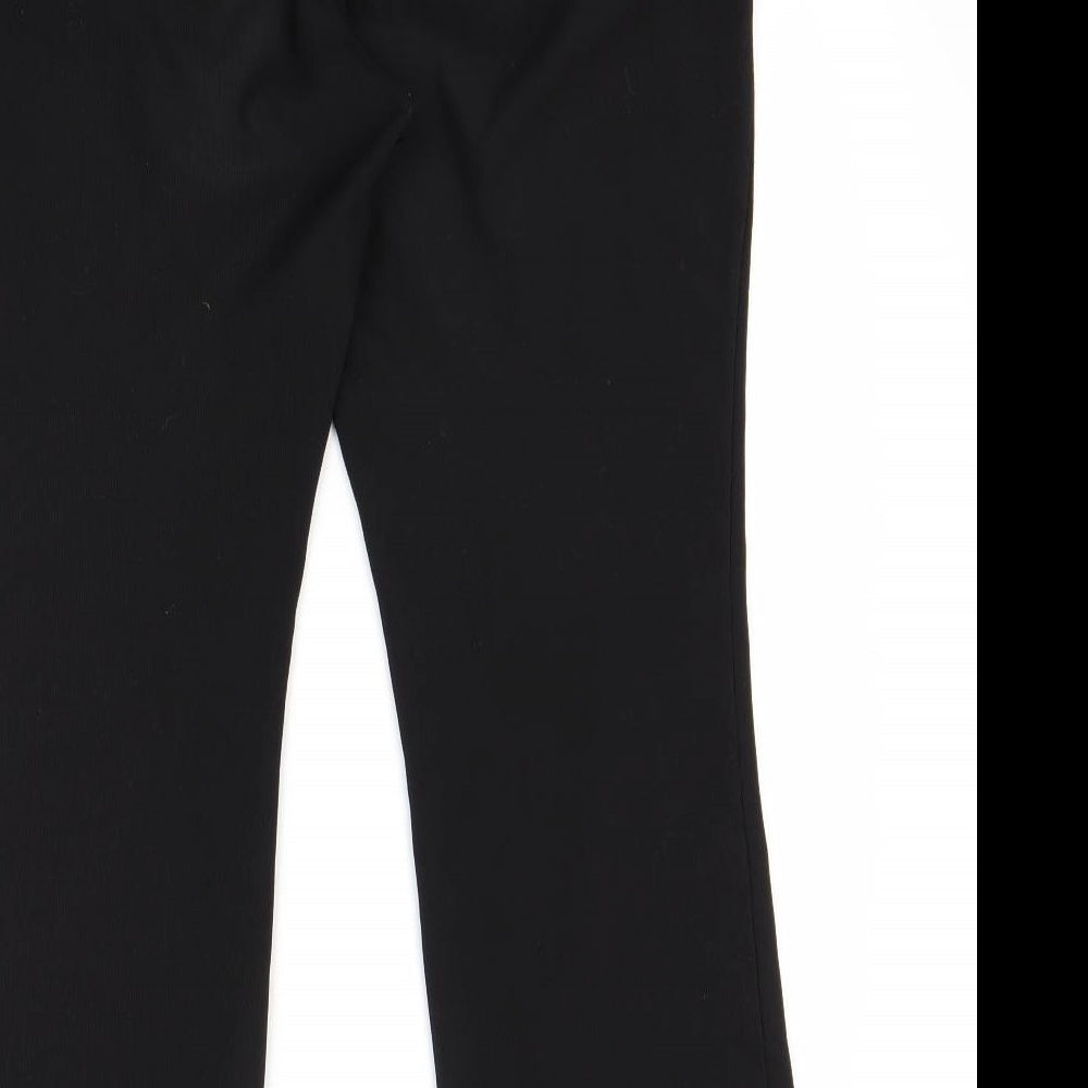 Preworn Womens Black Trousers Size 16 L28 in
