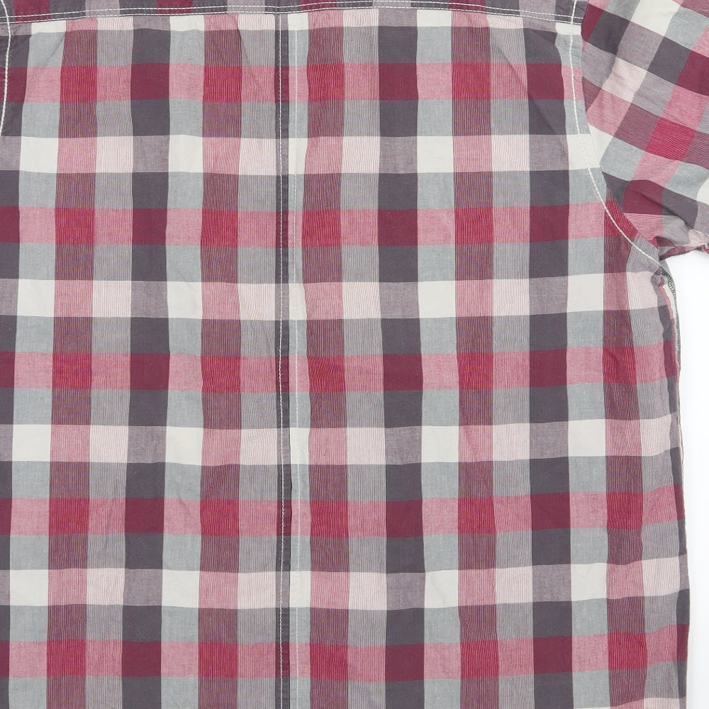 Cherokee Mens Red Striped Woven Button-Up Size XL
