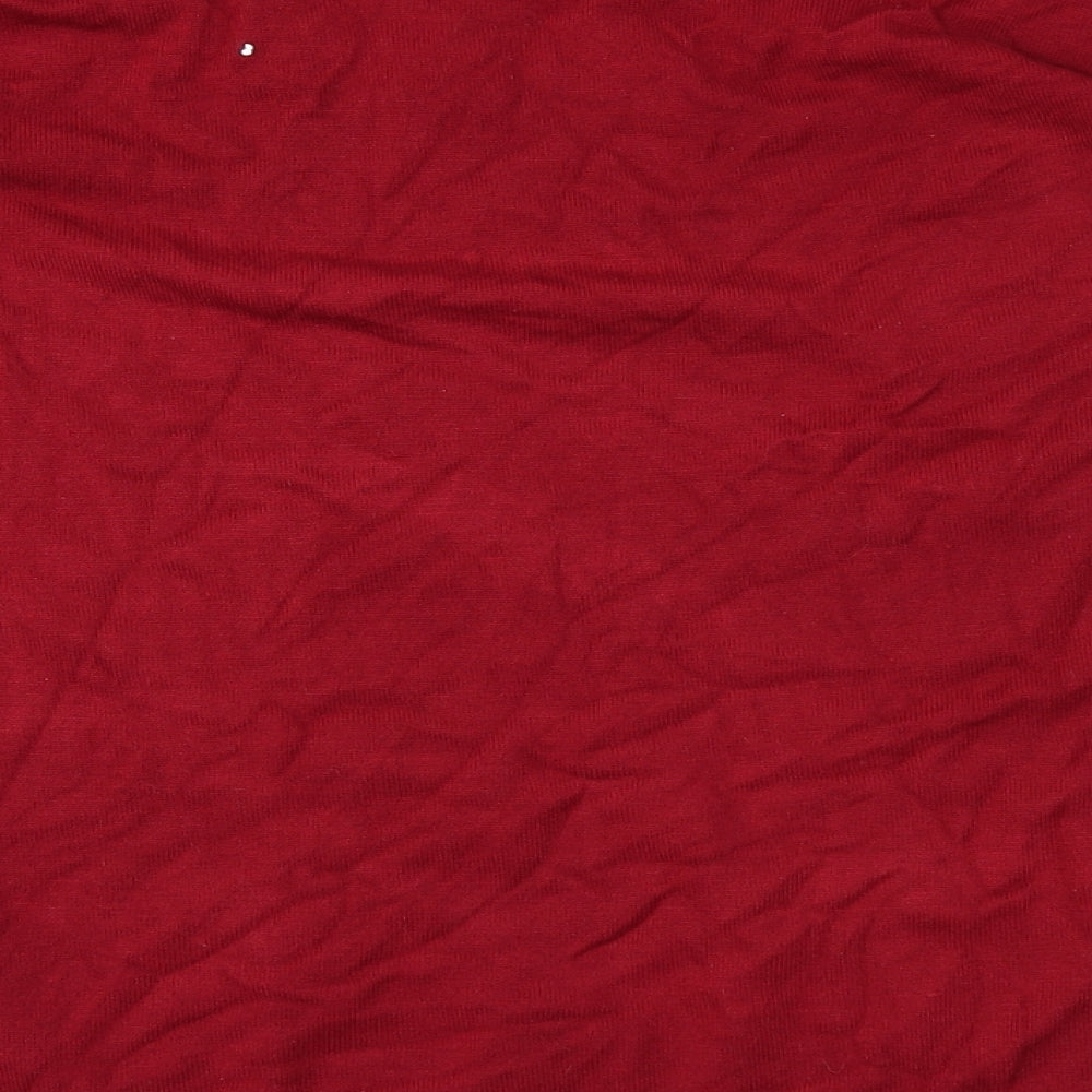 BM Womens Red Knit Pullover Jumper Size XL