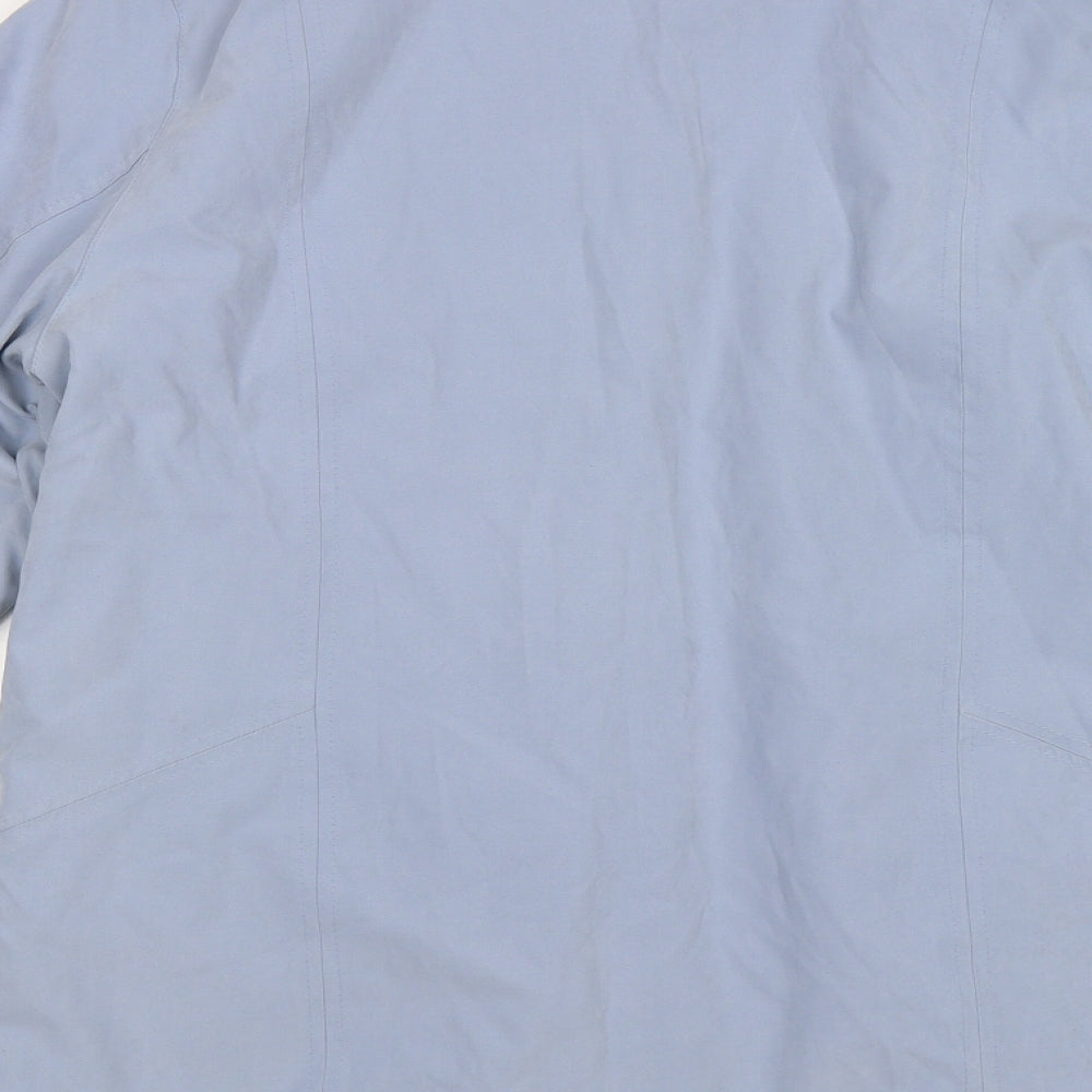 EWM Womens Blue Windbreaker Coat Size 14