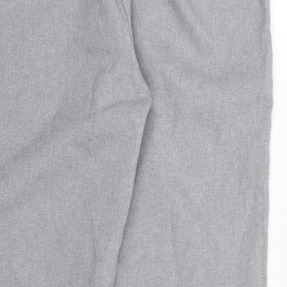 Emma Collection Womens Grey Rayon Trousers Size 14 L27 in