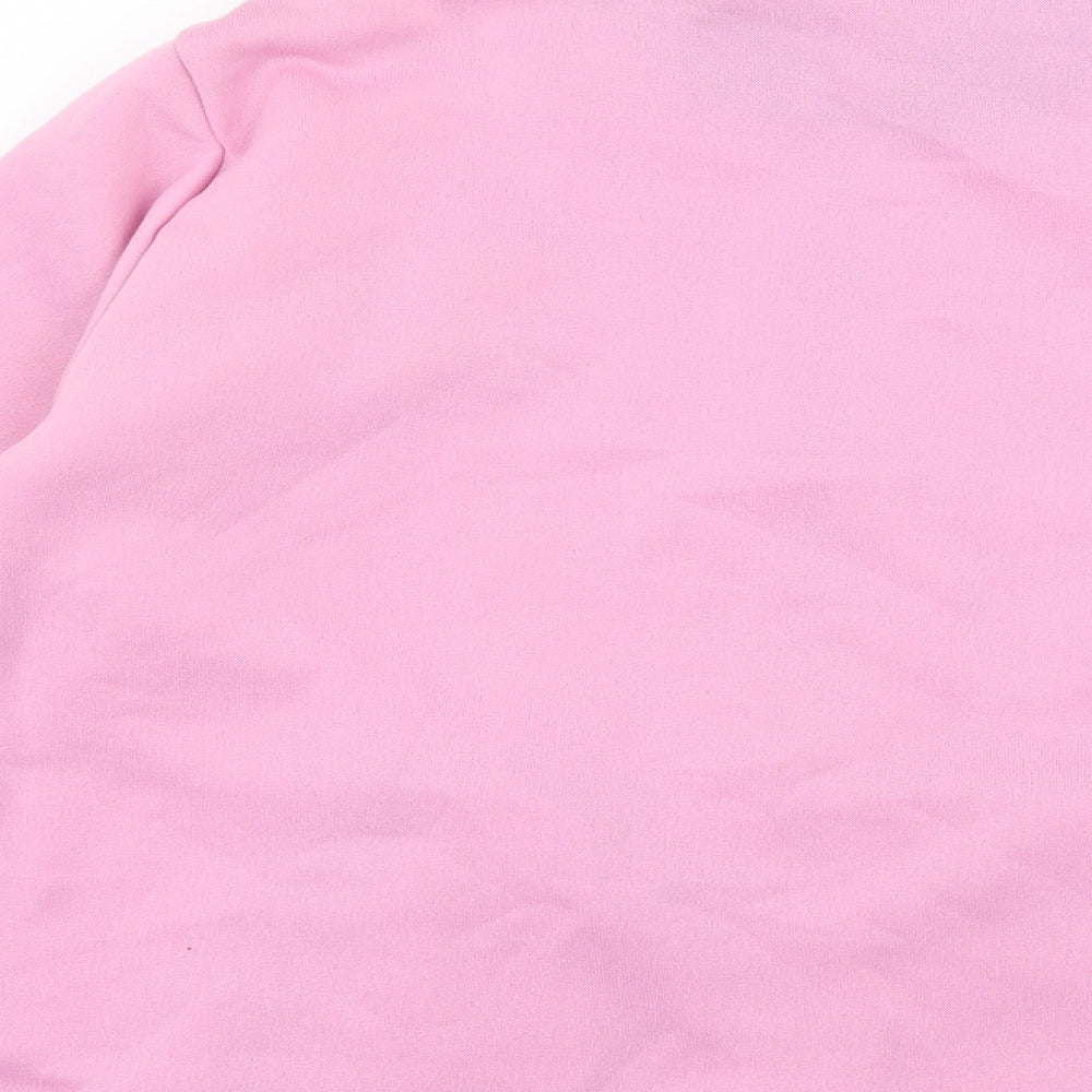Anne De Lancay Womens Pink Floral Fleece Jacket Size 14