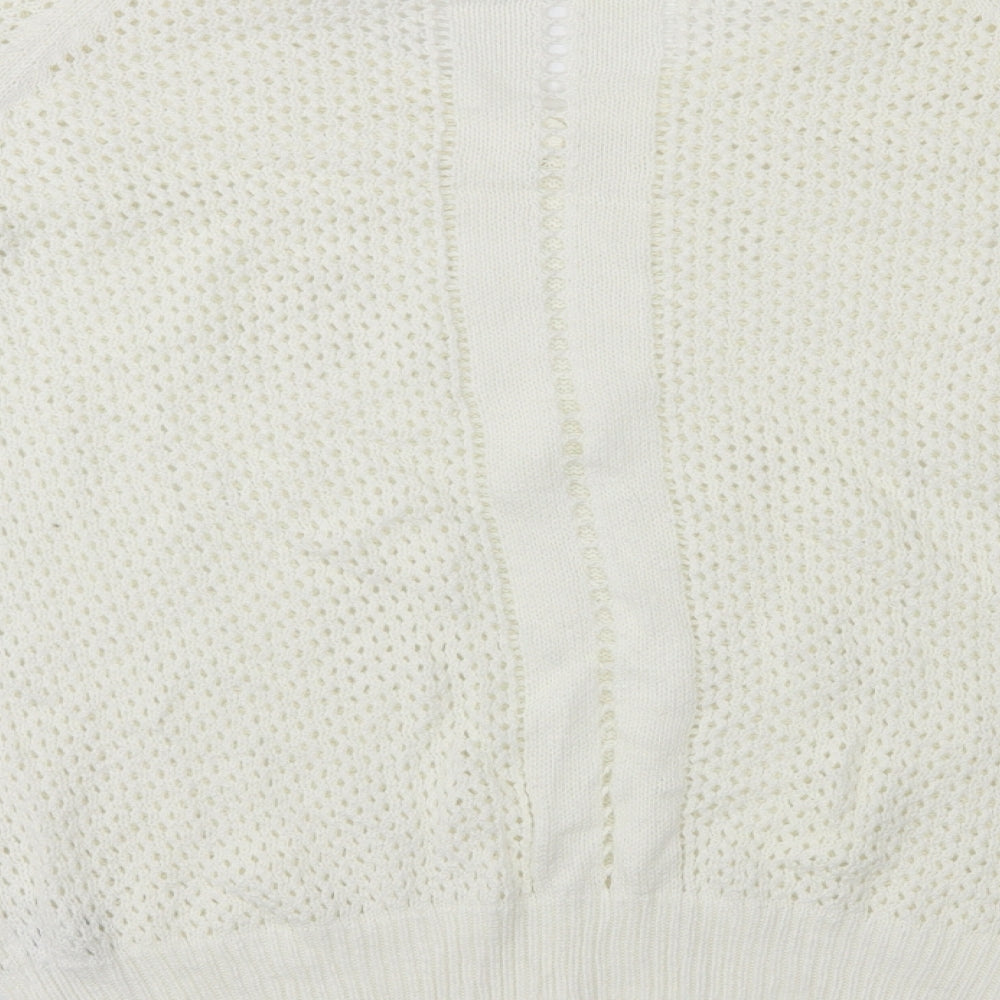 George Womens White Pullover Jumper Size 14