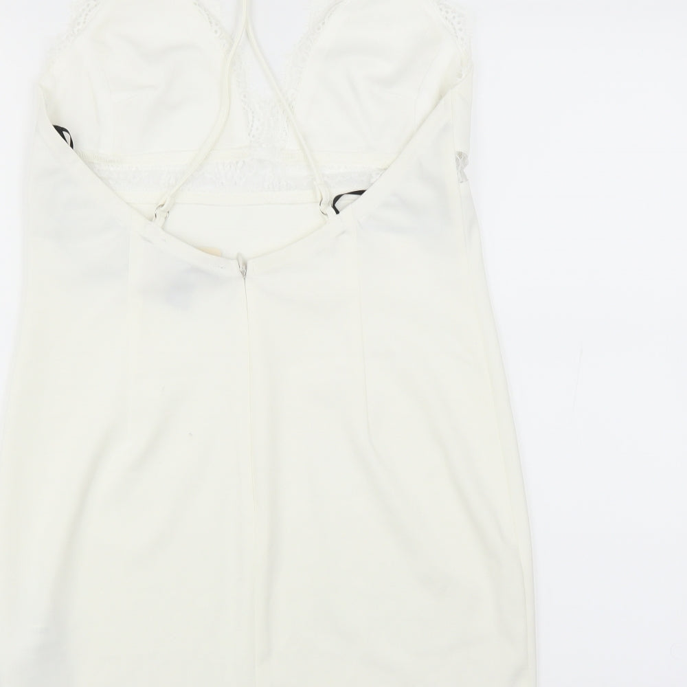 FOREVER 21 Womens White Mini Size L