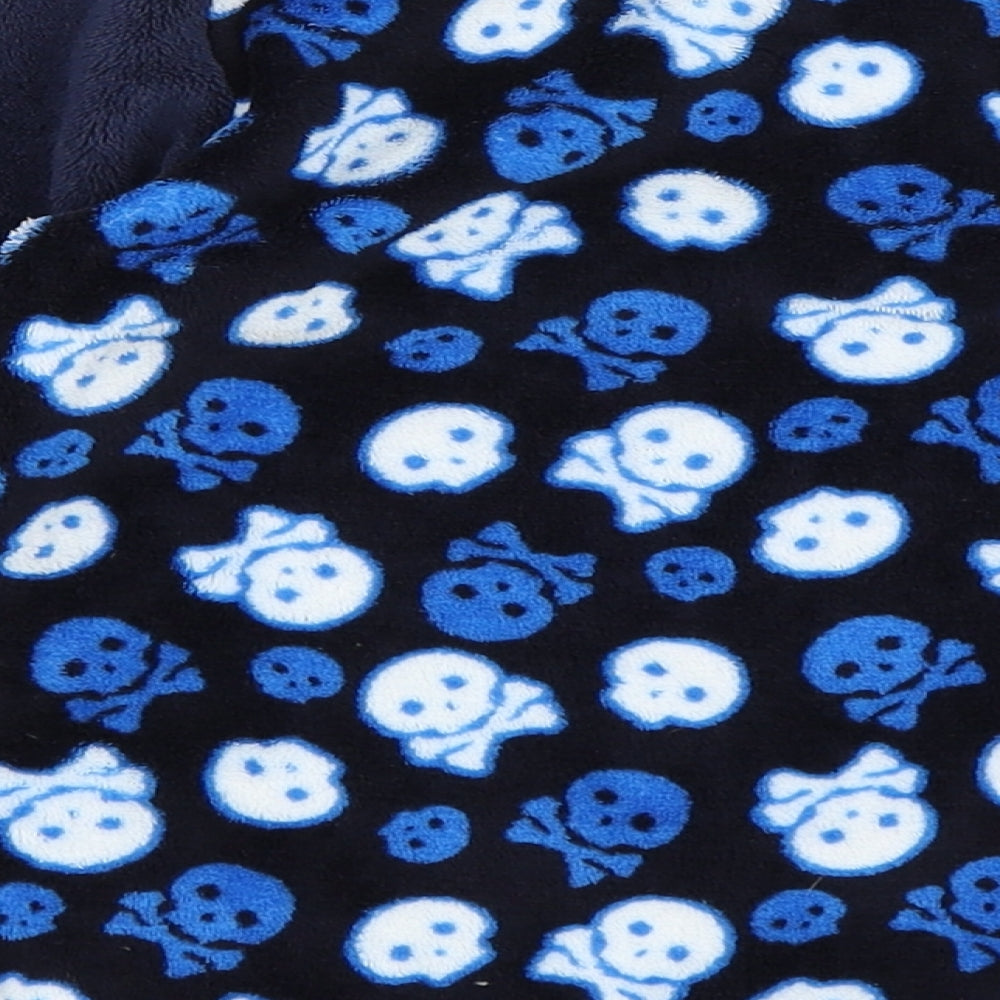 Snooze Time Boys Blue Geometric Pyjama Top Size 7-8 Years - Skull print