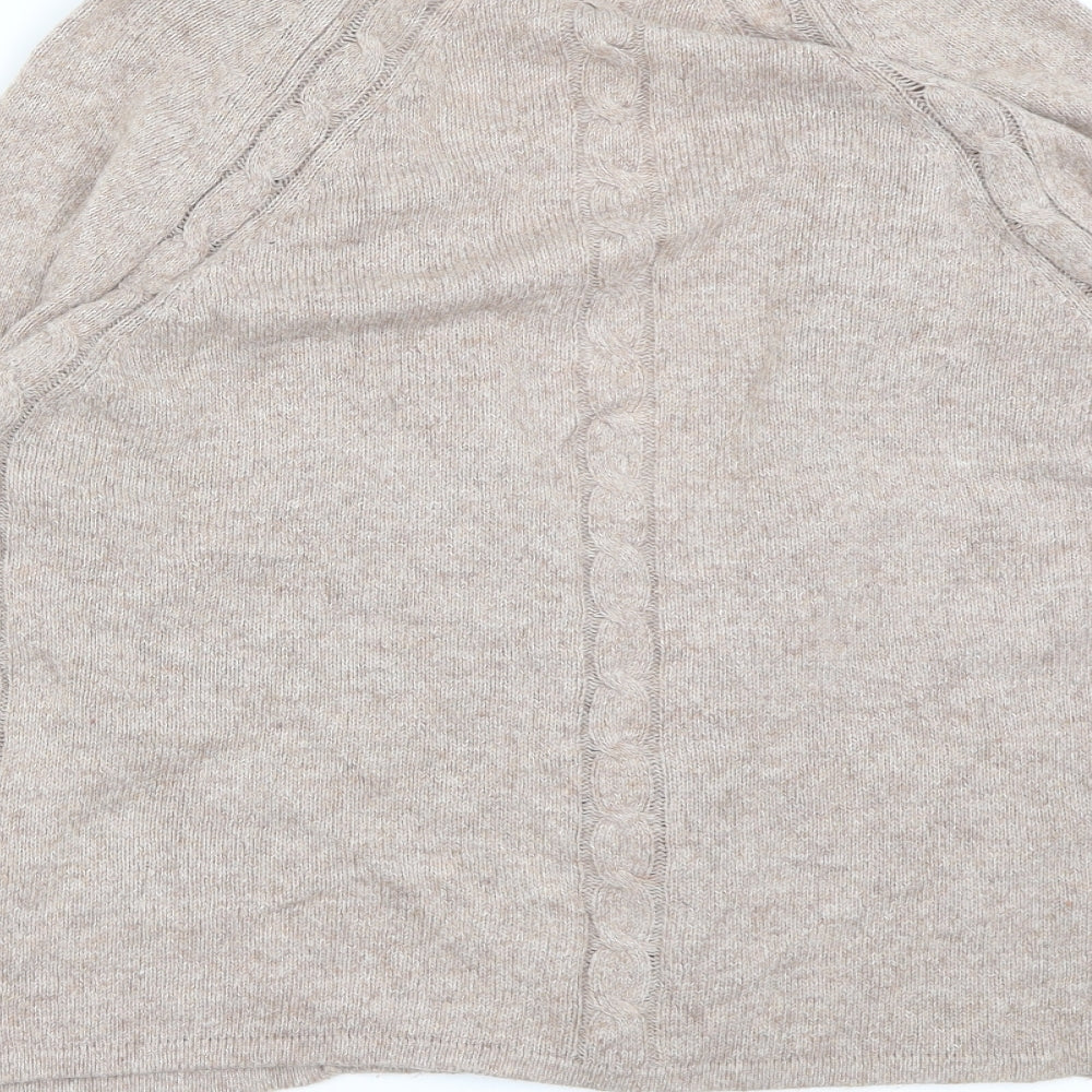 Classic Womens Beige Cardigan Jumper Size 14