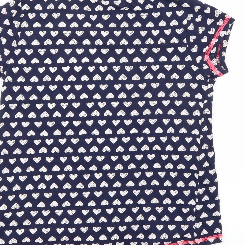 Nutmeg Girls Blue Rayon Basic T-Shirt Size 8-9 Years