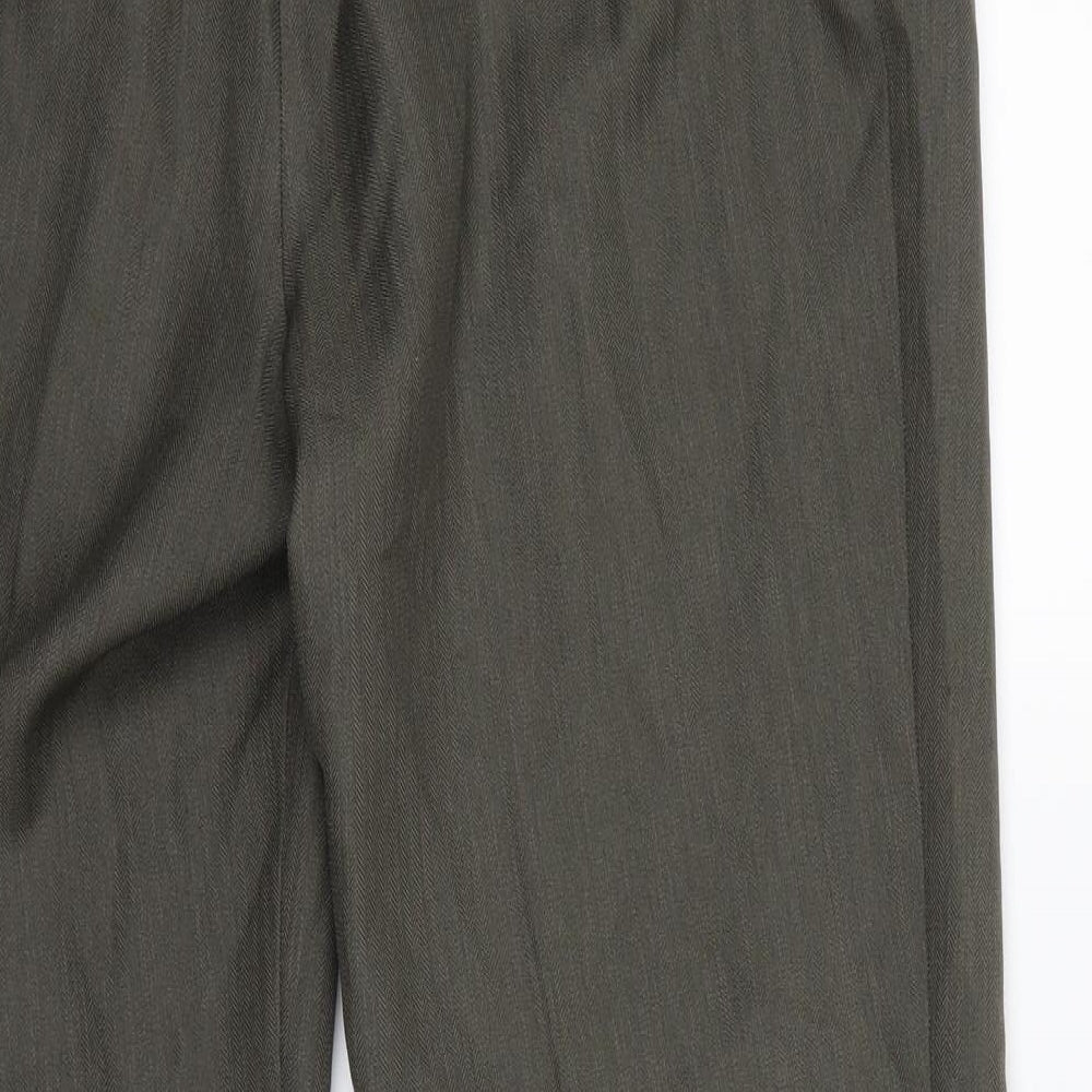 M&S Womens Brown Dress Pants Trousers Size 14 L29 in