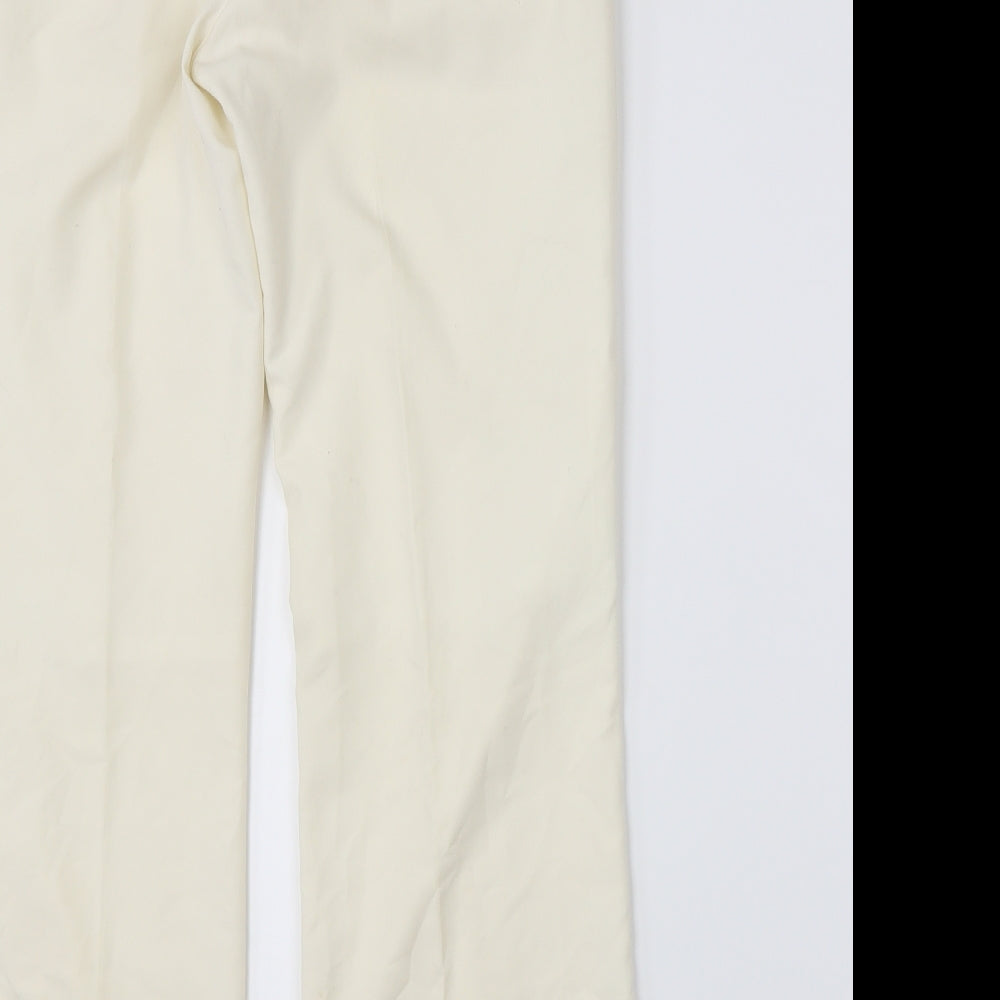 Preworn Womens Ivory Trousers Size 10 L30 in