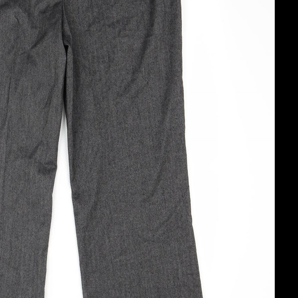 Marks and Spencer Womens Grey Trousers Size 16 L28 in