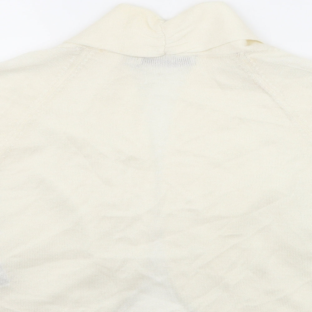 Isle Womens Ivory Knit Shrug Jumper Size 10