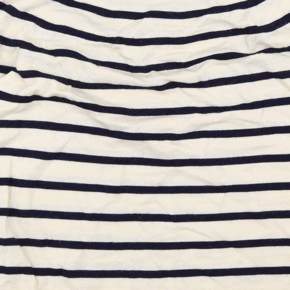 Preworn Womens Beige Striped Pullover Jumper Size S