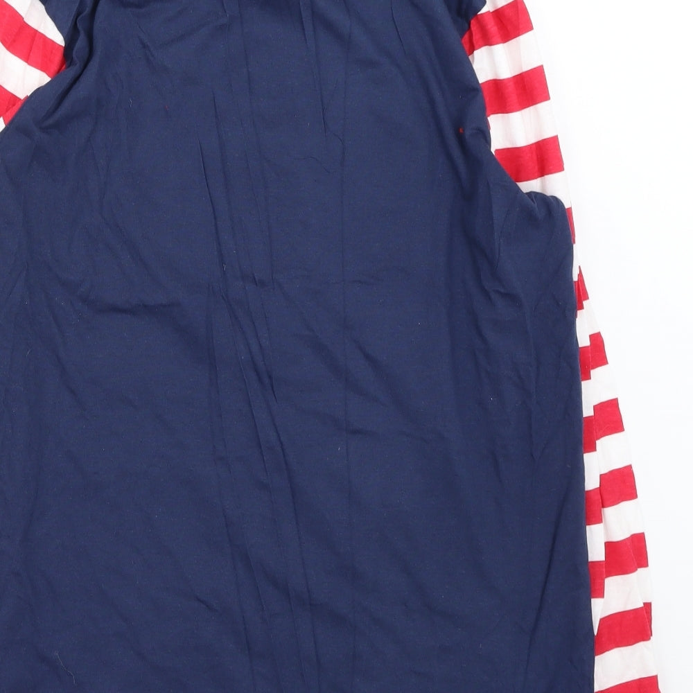 Preworn Mens Brown Striped Pyjama Top Size M - Santa