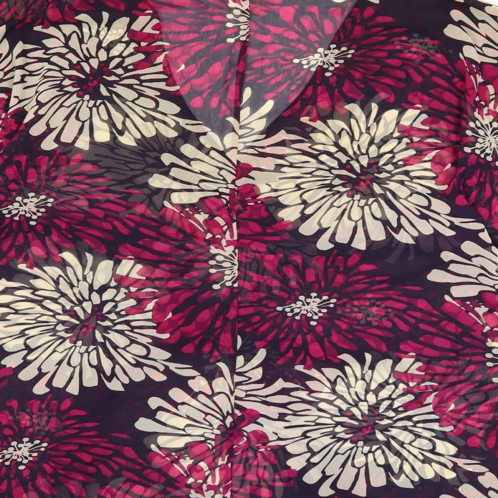 NEXT Womens Pink Floral Basic Blouse Size 14