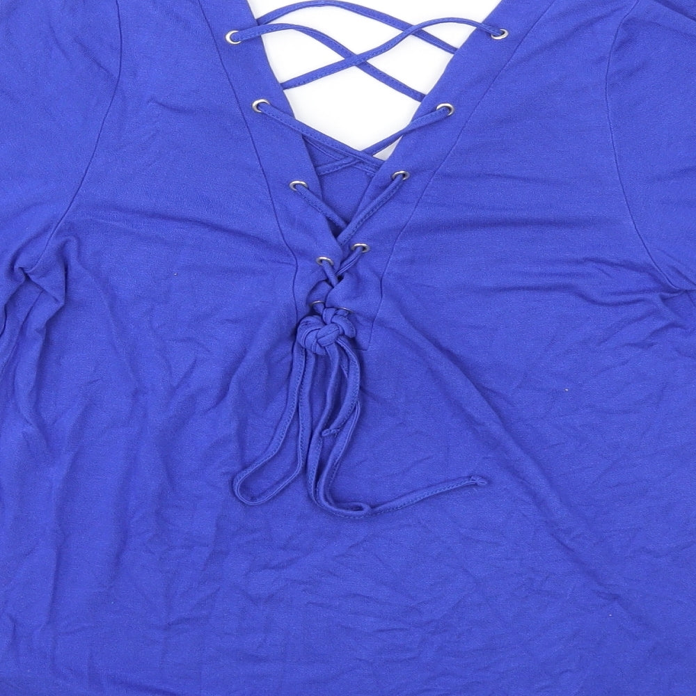 New Look Womens Blue Basic T-Shirt Size 8