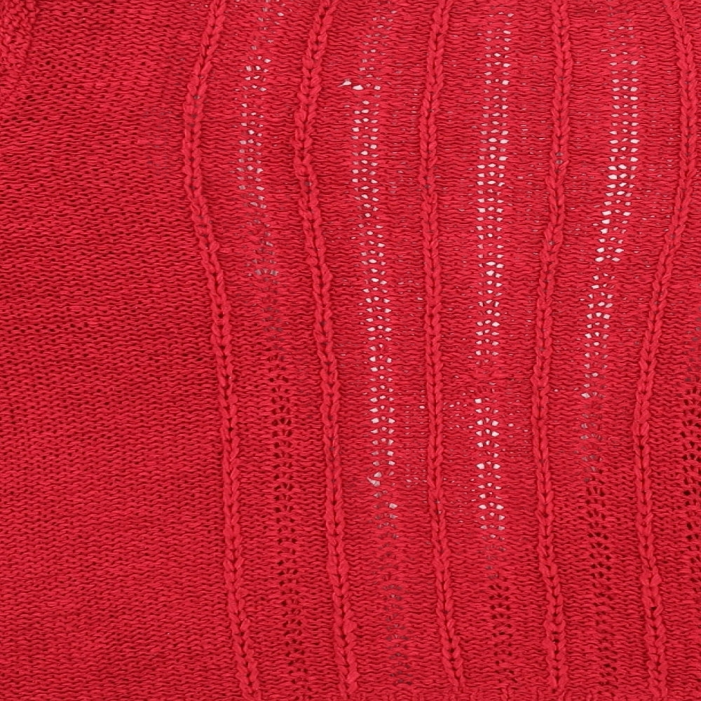 Preworn Womens Red Cardigan Jumper Size 14