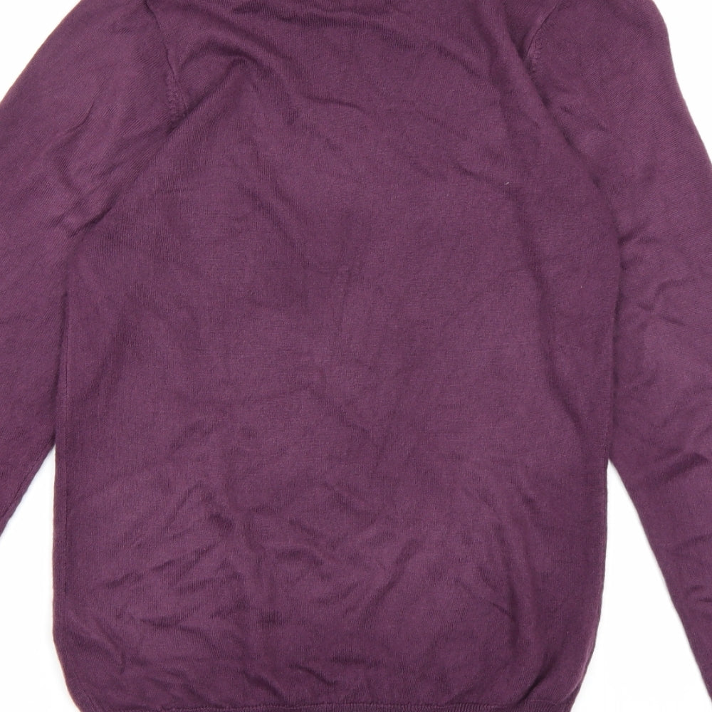 Marks and Spencer Mens Purple Knit Pullover Jumper Size S