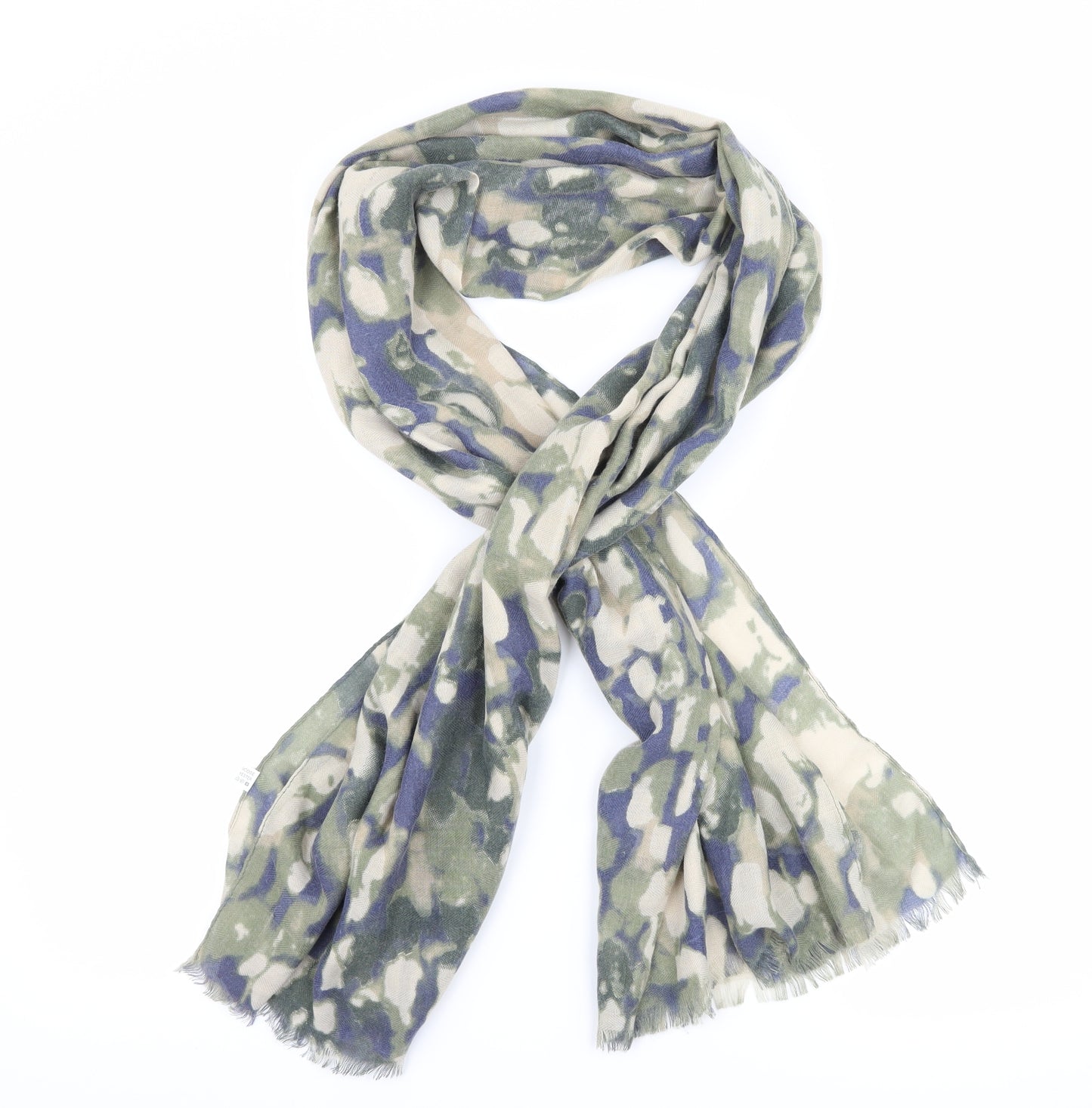Preworn Womens Beige Camouflage Scarf